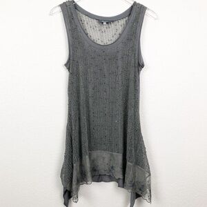 Neiman Marcus Open Knit w/ Sequins Tunic Size S